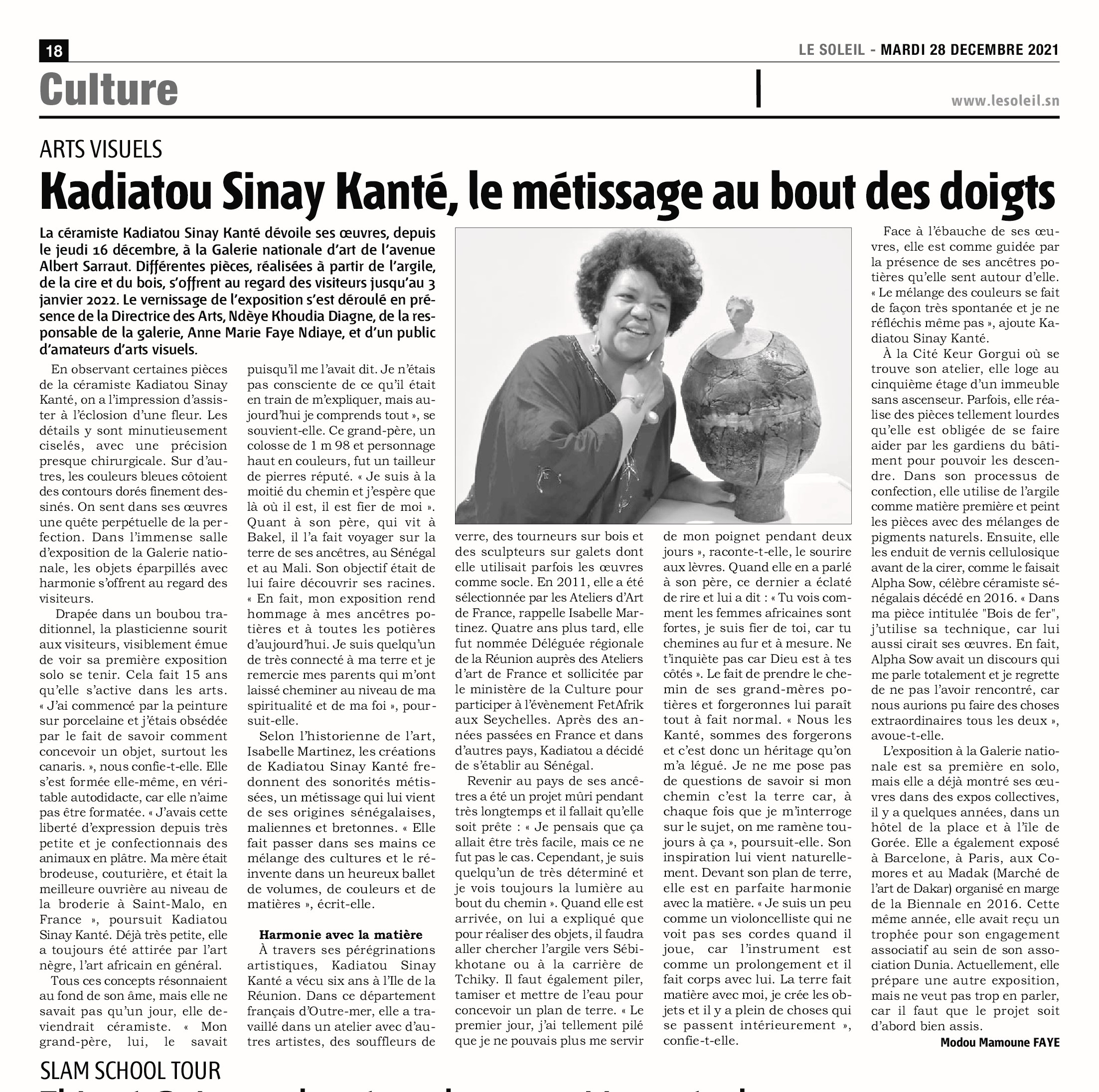 Le Soleil - Dakar exposition Noumoubanko